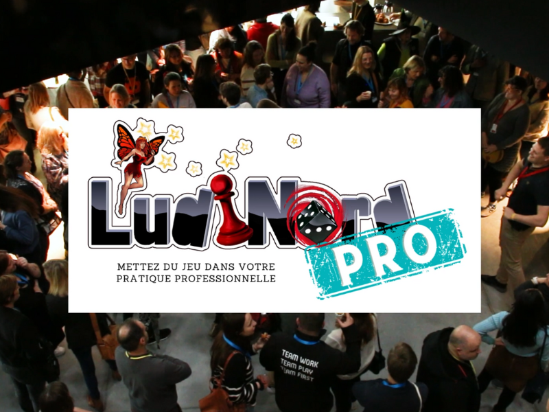 Festival LudiNord Pro 2023 Photo de la foule présente à l'événement et logo de l'événement.